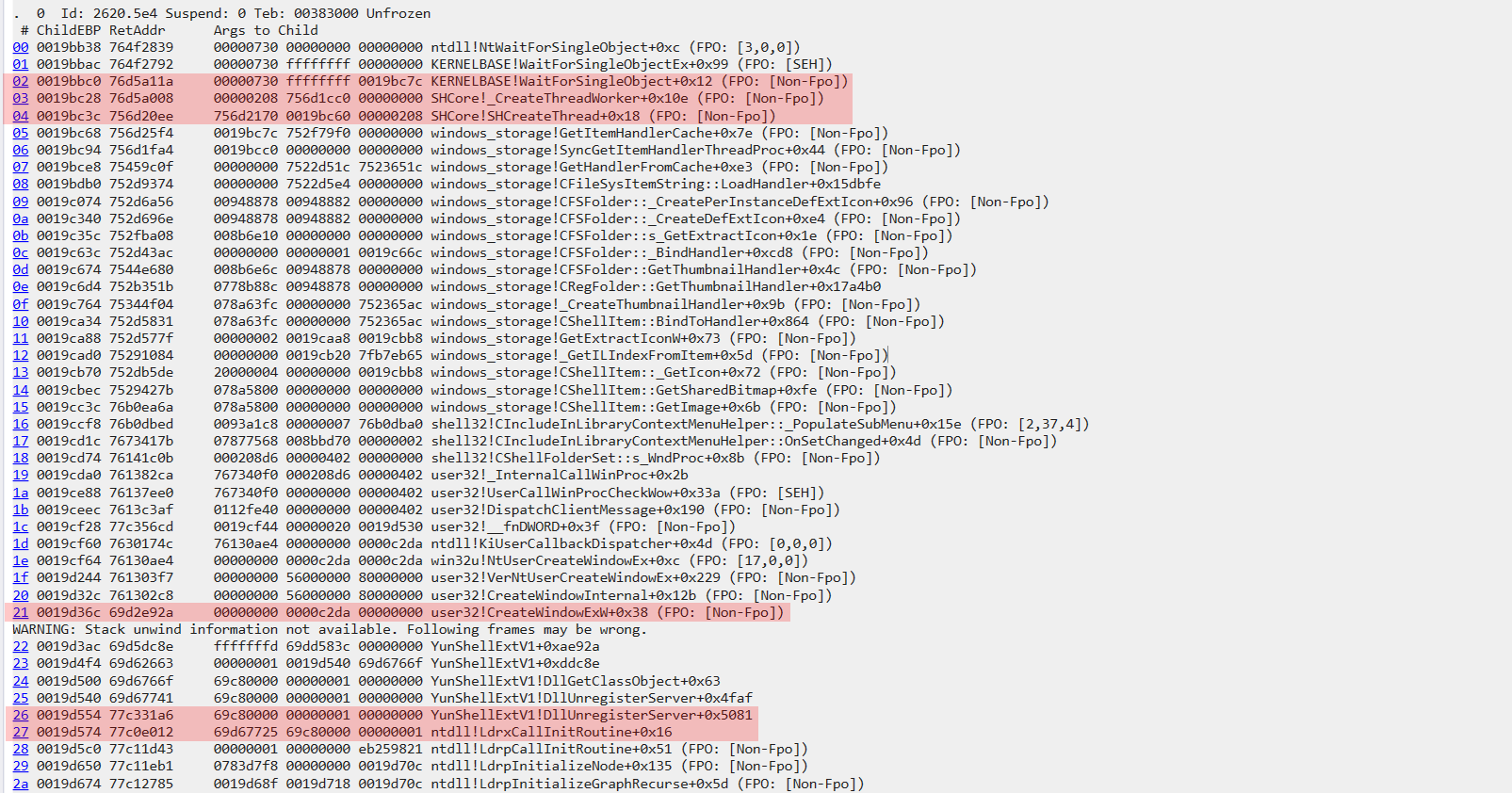 view-callstack-of-thread-1
